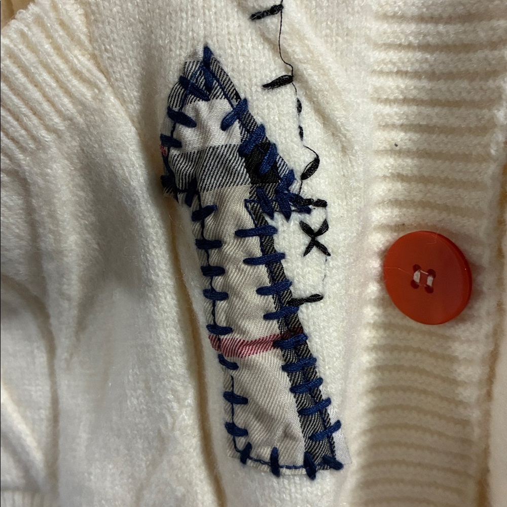 Dreamers Cream Cardigan with Colorful Buttons - Picture 4 of 15